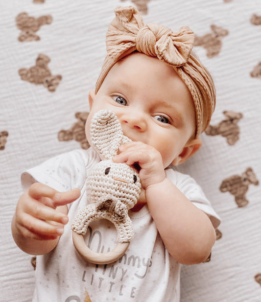 Bunny Crochet/teething Rattle