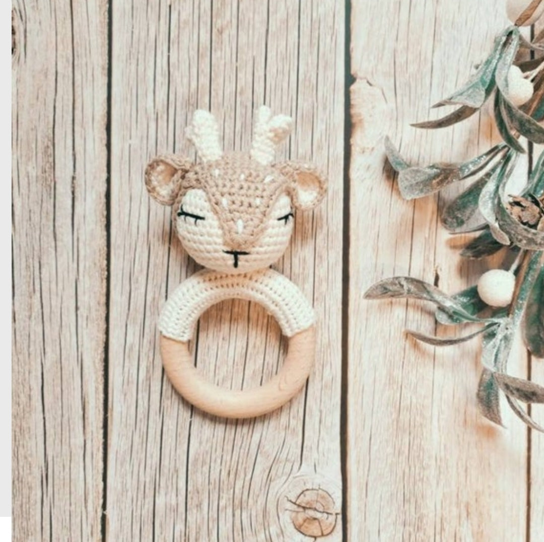 Reindeer Crochet Rattle