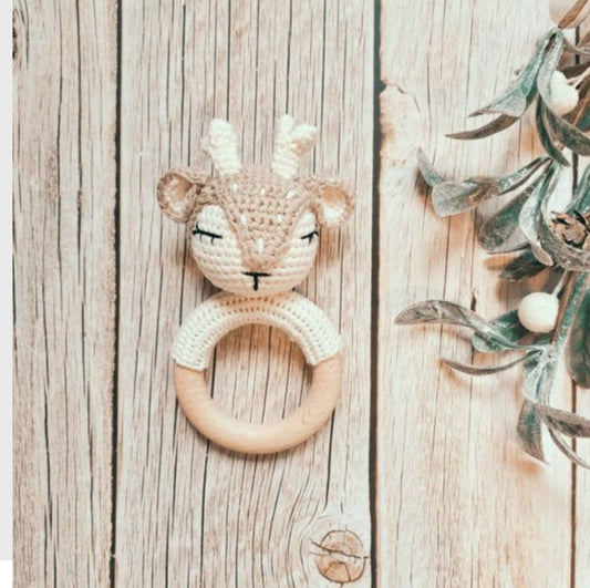 Reindeer Crochet Rattle