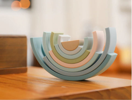 Silicone Rainbow Stacker Toy