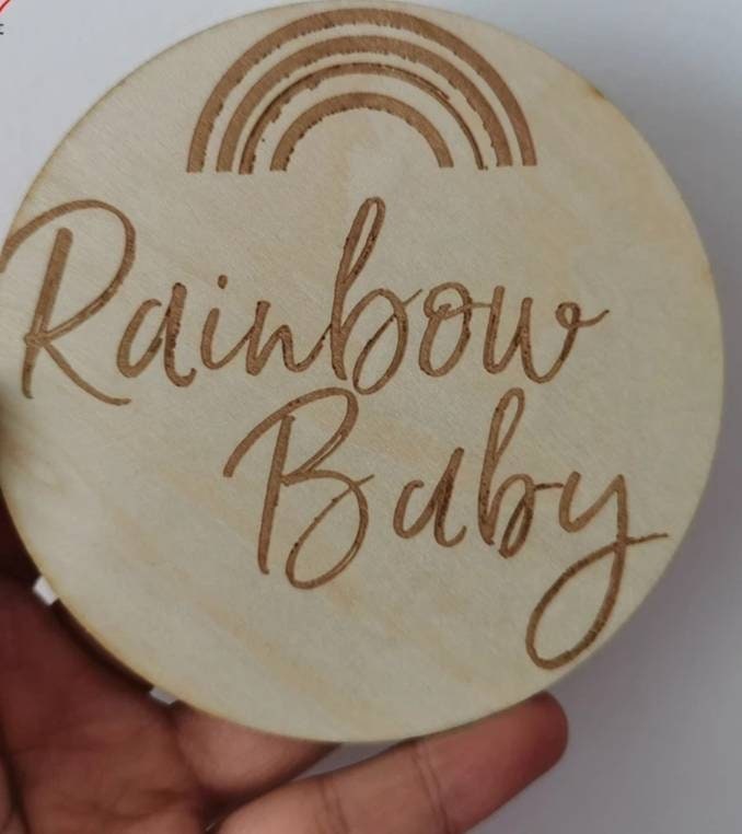 Rainbow Baby Announcement Plaque