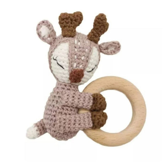 Deer Crochet Rattle/Teether