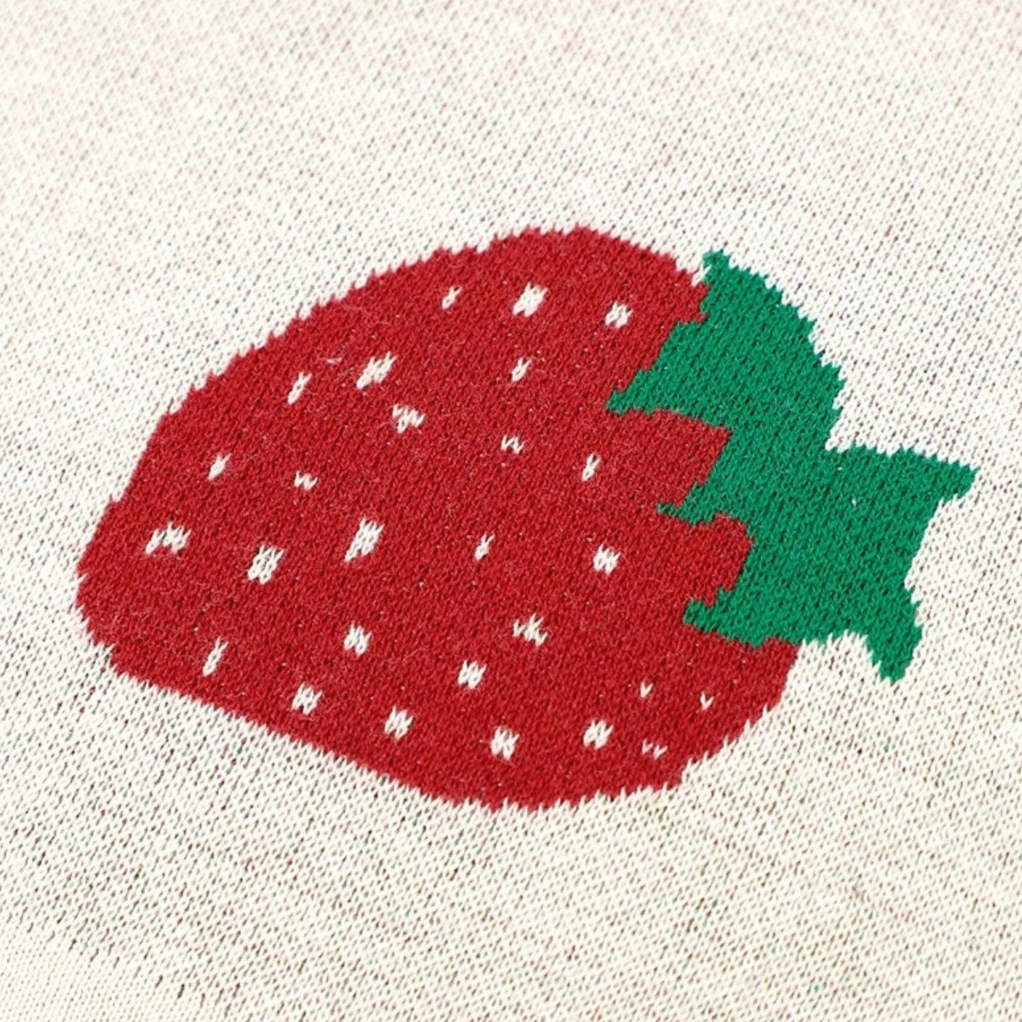 Knitted baby blanket - Strawberry