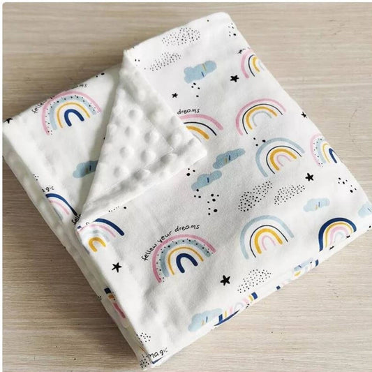 rainbow minky blanket
