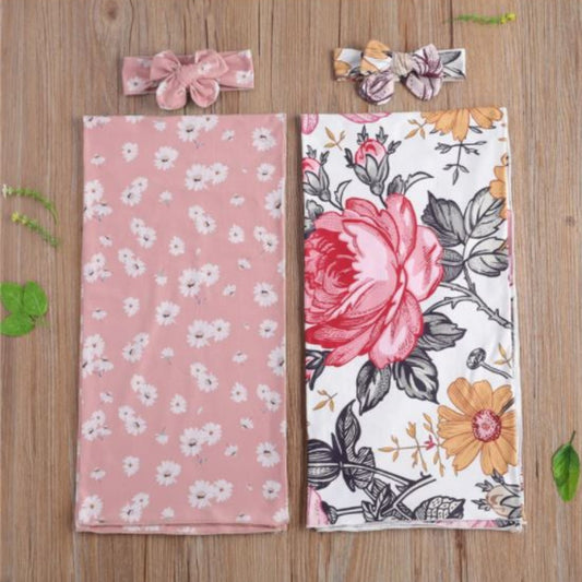 Swaddle Blanket with matching bow