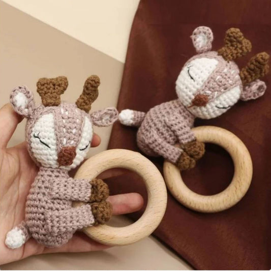 Deer Crochet Rattle/Teether