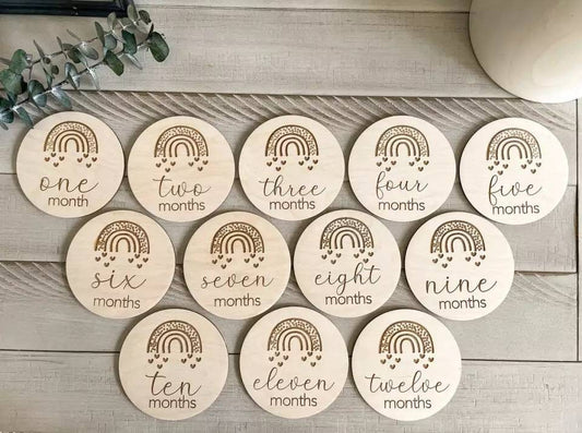 Wooden milestone plaques