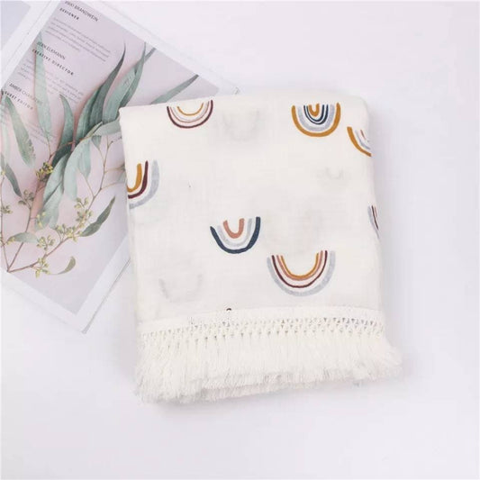 Rainbow Muslin Double Gauze Blanket - Ready to post