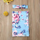 Organic Cotton Swaddle Blanket And Matching Bow