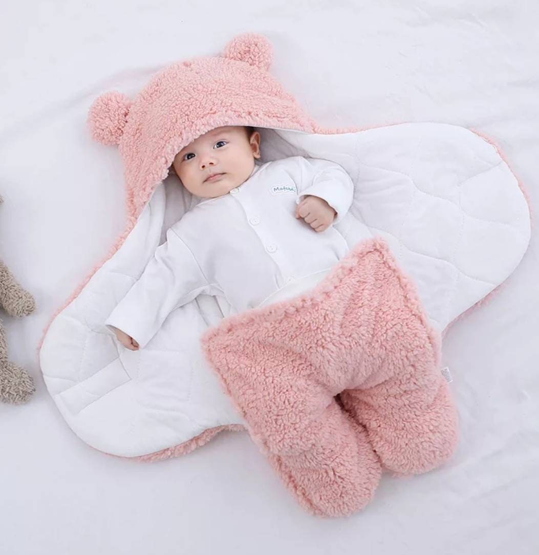 baby bear blanket/wrap, bear all in one